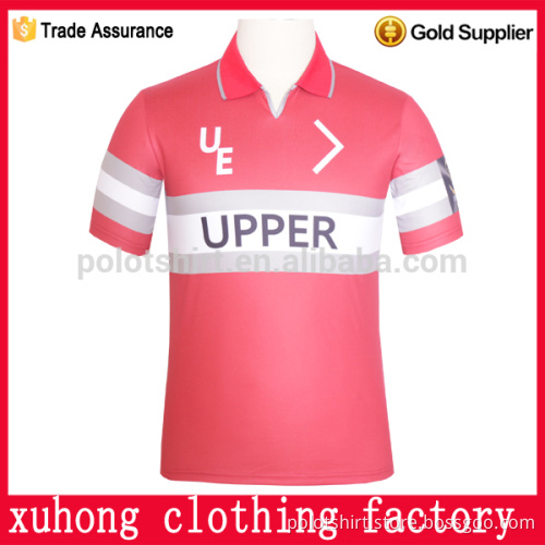 no button polo shirt men design sublimated China custom made